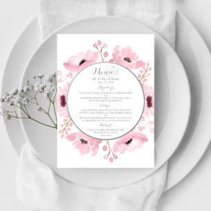 Menu Collection de Mariages floraux rose-printemps
