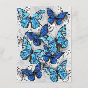Menu Composition des White and Blue Butterflies