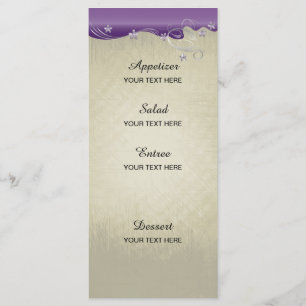 Menu Conception vintage classique Améthyste et argent