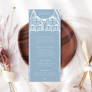Menu Contes de fées hivernaux gothiques bleus de Noël