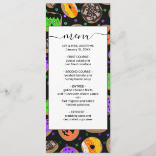 Menu Cool Parties scintillant mignonne Confetti Donuts