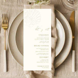 Menu Coquillage Ivoire & Or Beach Let's Eat Mariage