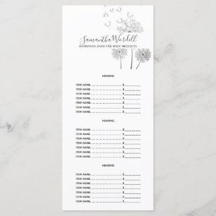 Menu Corps de bain fait main Beauté Produits Liste de p