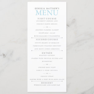 Menu couleur sucre 4 po x 9 po tourné