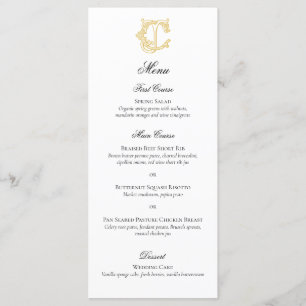 Menu COULEURS ÉDITABLES CJ Monogramme JC Monogramme Men