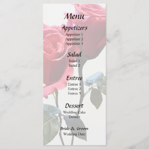 Menu Couple de Roses