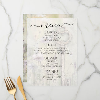 Menu Créez Votre Propre Clé Rustique Shabby Chic Person