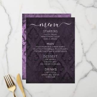 Menu Créez votre propre damas gothique vintage personna