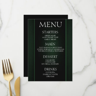 Menu Créez Votre Propre - Événement Minimaliste Noir Ve