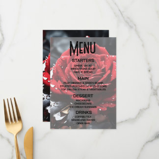 Menu Créez votre propre gros plan de rose rouge