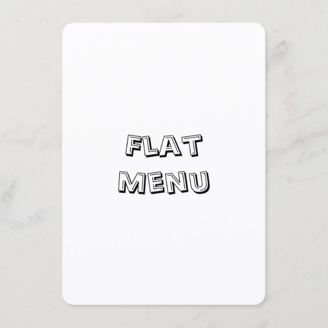 Menu Créez Votre Propre Simple 4.5" x 6.25" Rond Plat (Devant)