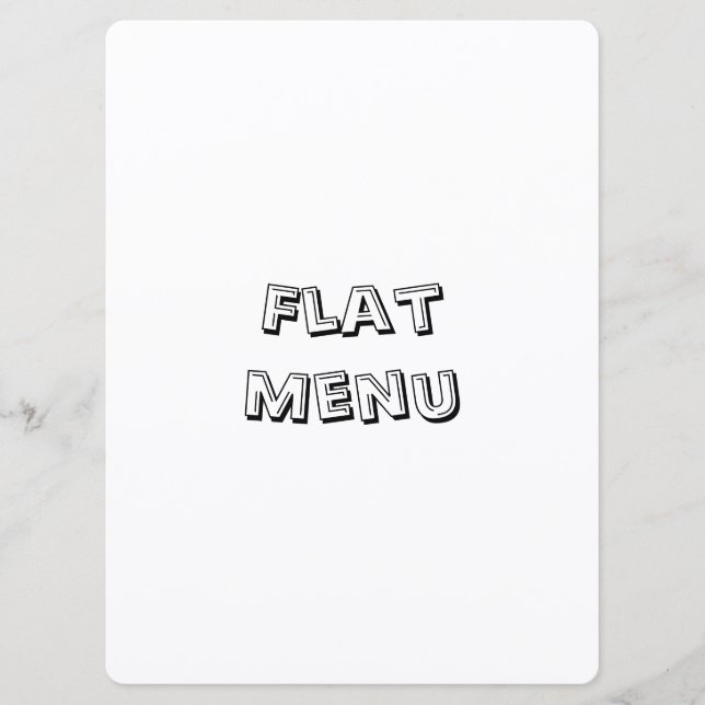 Menu Créez Votre Propre Simple 6,5" x 8,75" Rond Plat (Devant)