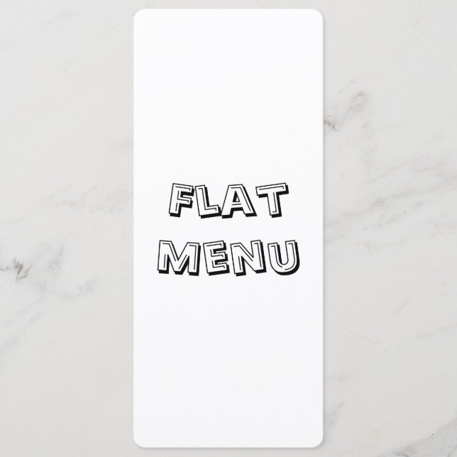 Menu Créez Votre Propre Simple Plat Rond 4" x 9,25" (Devant)