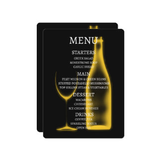 Menu Créez Votre Propre Verre à Vin et Bouteille à Rayo