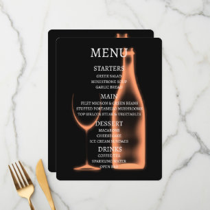 Menu Créez votre propre verre et bouteille de vin X-Ray