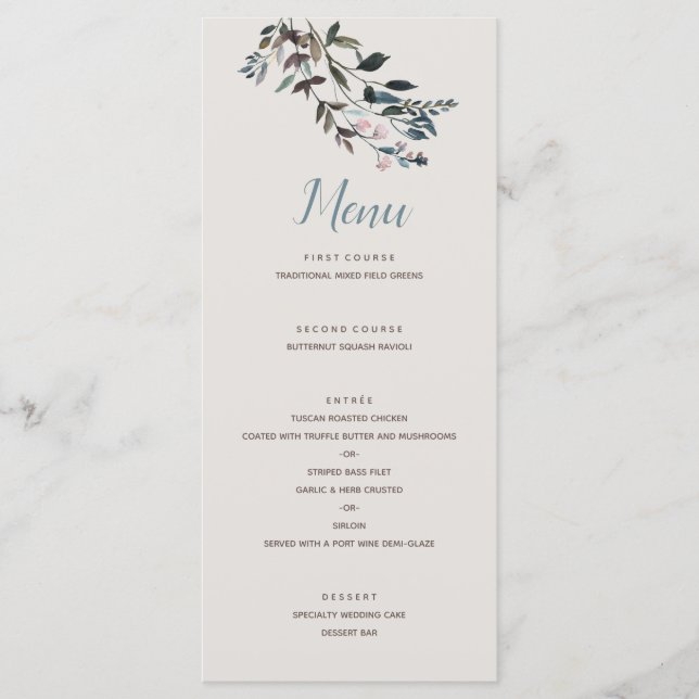 Menu Crest jardin | Eggshell | Script Mariage (Devant)