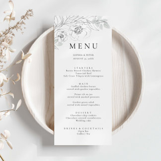 Menu Croquis floraux botaniques