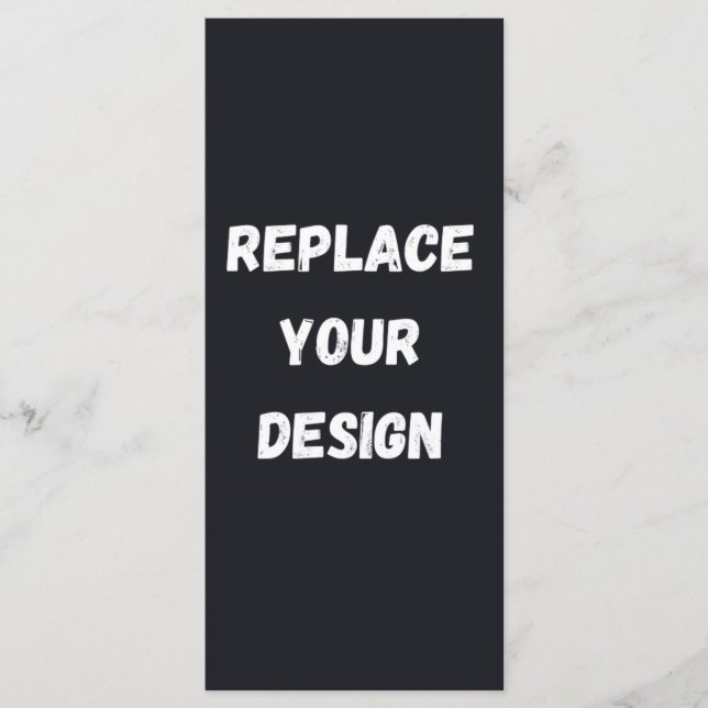 Menu Custom black simple Design Add Photo or Text (Devant)