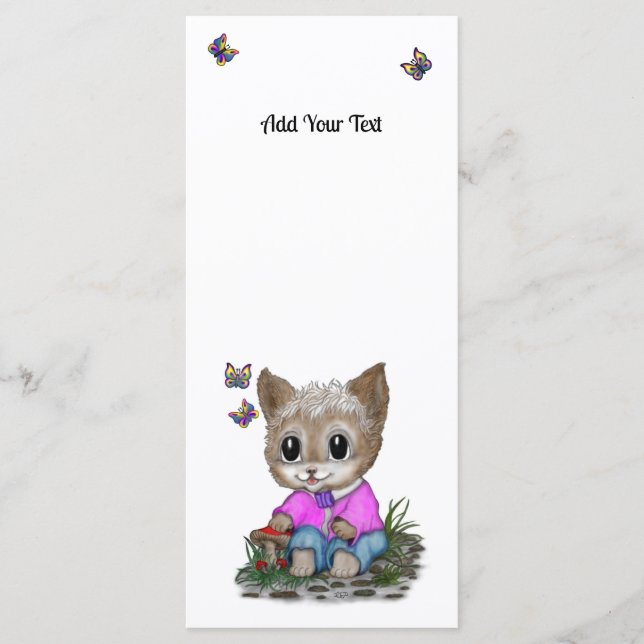 Menu Cute Kitty Chat et Papillon (Devant)