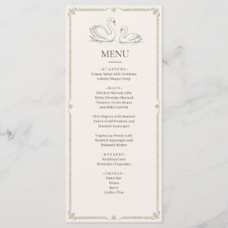 Menu Cygne Élégant | Mariage Vieille Fortune