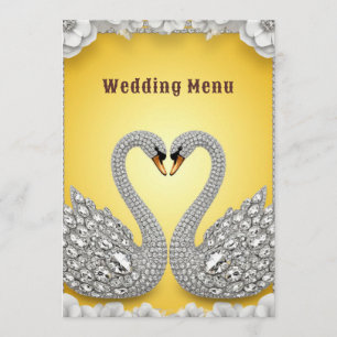 Menu Cygnes Romantiques en Cristal de Diamant Scène Cha