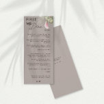 Menu D'Abord Nous Dînons Taupe Tropical Floral Mariage<br><div class="desc">Un menu mariage frais. Doté d'une calligraphie moderne et d'une typographie serif élégante, il offre un look chic et une aquarelle illustrant la verdure tropicale et les fleurs aux couleurs muettes sur un arrière - plan taupe. Si vous avez besoin d'aide ou si vous avez des questions, veuillez me contacter...</div>