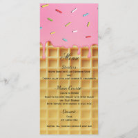 Menu d'anniversaire Cône Gaufrette Glace à la Frai