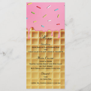 Menu d'anniversaire cornet gaufrette glace à la fr
