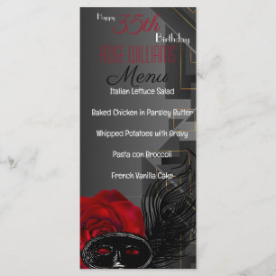 Menu d'anniversaire de la Renaissance de Harlem