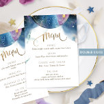 Menu d'aquarelle à thème céleste double face<br><div class="desc">Dégustez vos invités avec ce magnifique menu à thème céleste avec de magnifiques taches d'aquarelle douce flottant et constellations célestes globe à la fois devant et derrière. MENU À DOUBLE CÔTÉ, VOUS PERMETTANT DE RÉPÉTER LE MÊME MENU SUR LE DOS, OU POUR LES ÉVÉNEMENTS BILINGUES, AJOUTER LE MENU DERRIÈRE DANS...</div>