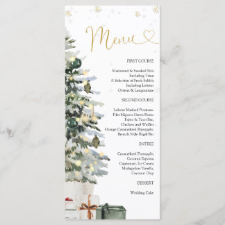 Menu de Baby Shower Arbre de Noël