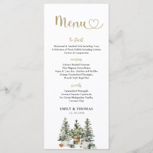 Menu de Baby Shower de Mariage Arbre de Noël et Ca