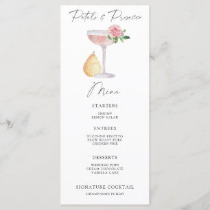 menu de baby shower de mariage Petales et Prosecco
