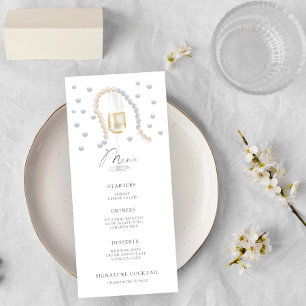 Menu de baby shower « Perles et Prosecco »
