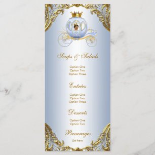 Menu de Baby Shower pour Prince Ethnique