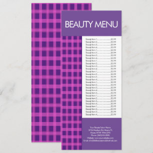 Menu de beauté moderne maquillage rose violet à ca