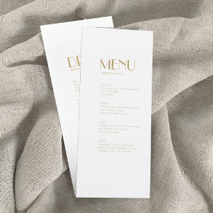 Menu de boissons minimaliste Gold Modern Art Deco
