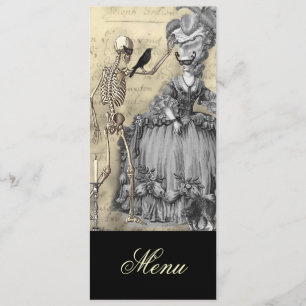 Menu de boule de mascarade de Halloween