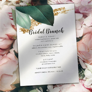 Menu De Brunch Nuptial Verdure Et Parties scintill