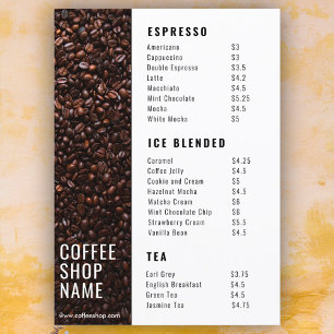 Menu de café moderne 