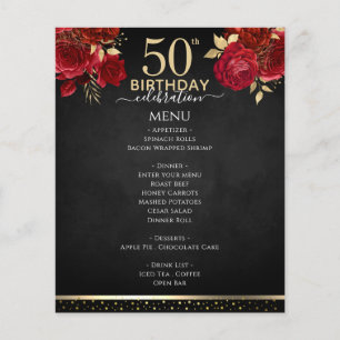 Menu de célébration des 50 ans de Roses Rouges