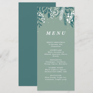 Menu de cocktail de Noël au eucalyptus givré