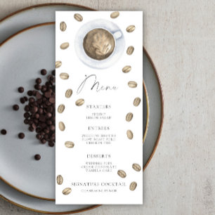 Menu de douche de mariée Love is brewing