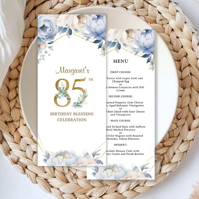 Menu de fête d'anniversaire 85 ans (Créateur téléchargé)