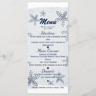 Menu de fête de plage bleu étoile de mer et sequin