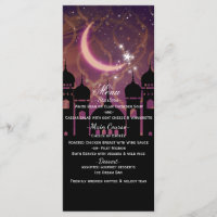 Menu de fête Nuits arabes marocaines moyen-orienta
