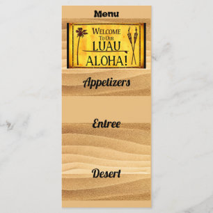 Menu de fête ou de mariage hawaïen Luau
