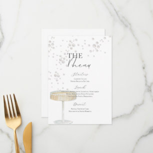 Menu de la Baby Shower de Perles & Prosecco