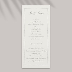 Menu de la barre de Mariage de cadre de perles en