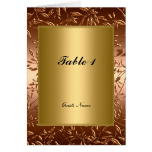 Menu de la carte de placement de table Gold